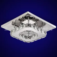 Напрямую от производителя Светодиодный квадратный хрустальный потолочный светильник современный минималистичный ресторан лампа для входа, прохода