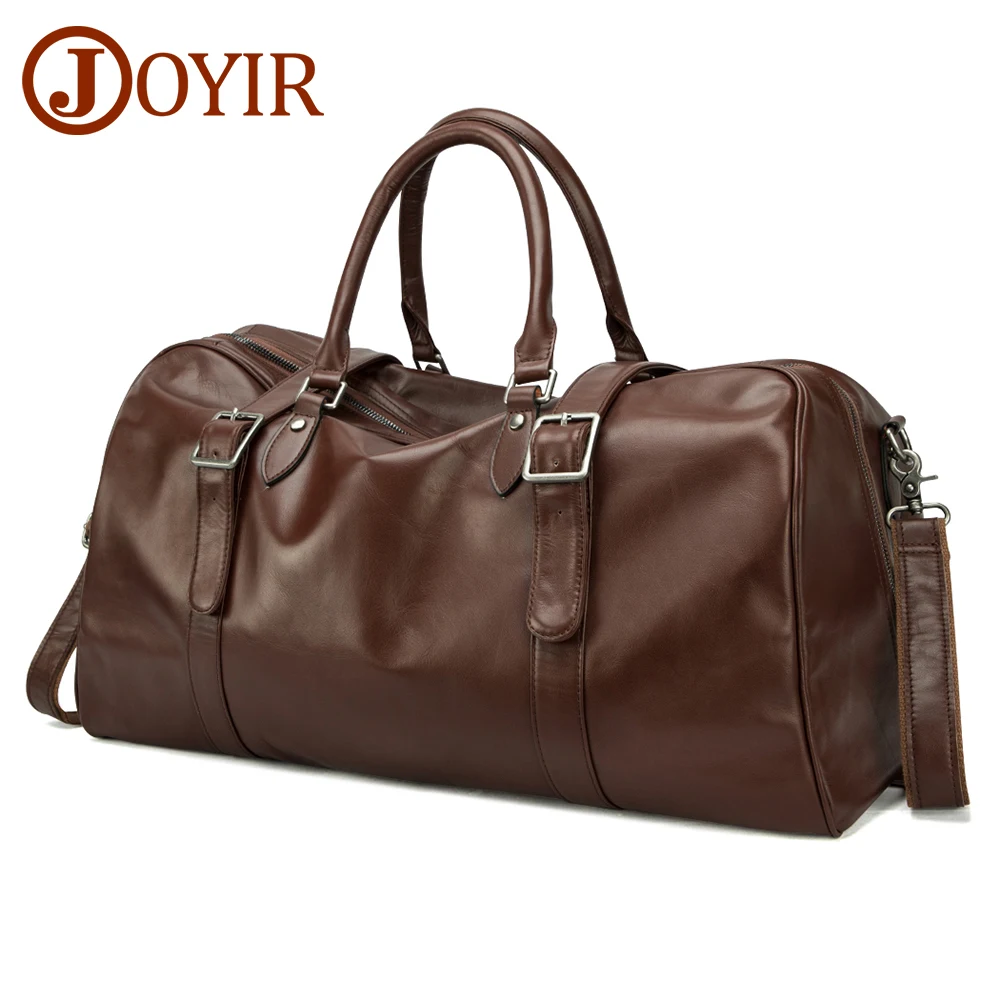 Handbag Real-Leather Luggage-Bags Tote Weekend-Bag Duffle Travel Big-Capacity JOYIR Soft