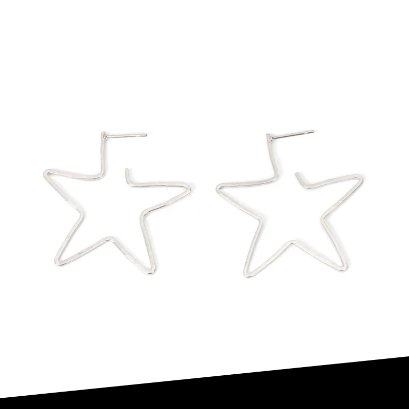 Новинка, модные женские серьги с медными звездами Aretes Aros, женские корейские серьги, аксессуары, кольца с пентаграммой, Гипербола