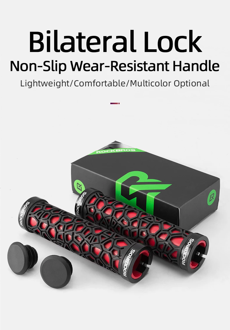 Description Picture 2 of itemROCKBROS Ultra Light Bicycle Grips Anti-slip Bike Handlebar Rubber Lock-on Ultralight MTB Grips Cycling Accessories