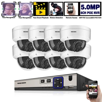 

Human Face Record H.265+ 8CH POE NVR Kit 5MP POE Outdoor Camera CCTV Camera System Home Security Video Surveillance Set