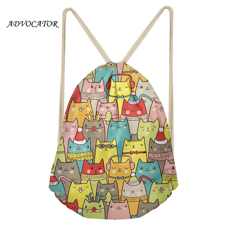 

Women Beach Shoulders Backpack 3D Animals Printing Kids Drawstring Bag Cartoon Storage Package Tote Bag Drawstring Sporttas