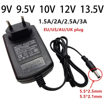 

9V 9.5V 10V 12V 13.5V AC/DC Universal Power Adapter Supply 9 10 12 13.5 Volt Adaptor 1.5A 2A 2.5A 3A Adaptador 5.5mm Switching
