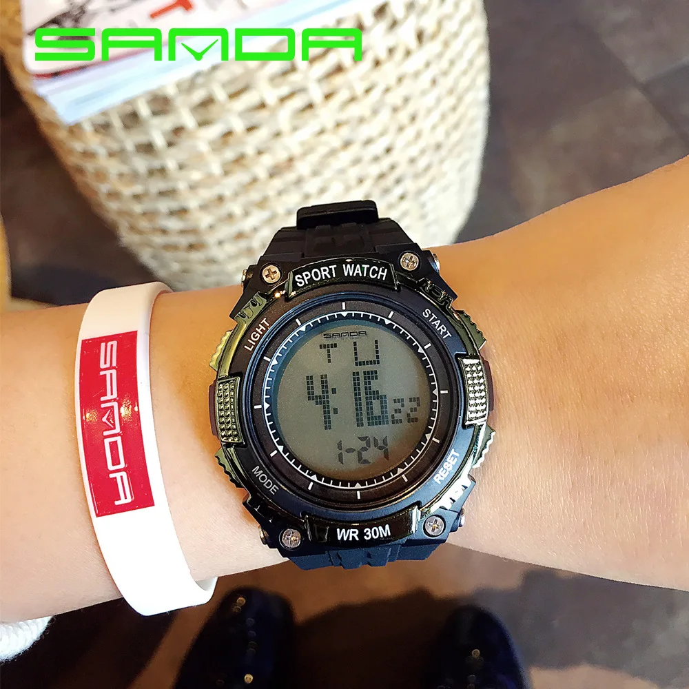 Sanda Waterproof Sports Watch Men's Outdoor Electronic Watch Sanda Luminous Multi-function Student Men's Watch Factory