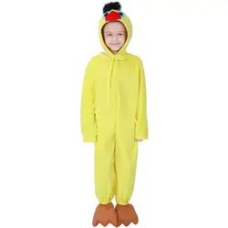 Милый желтый костюм цыпленка косплей для детей костюмы животных для девочек костюм на Хэллоуин для детей Карнавальные вечерние костюмы