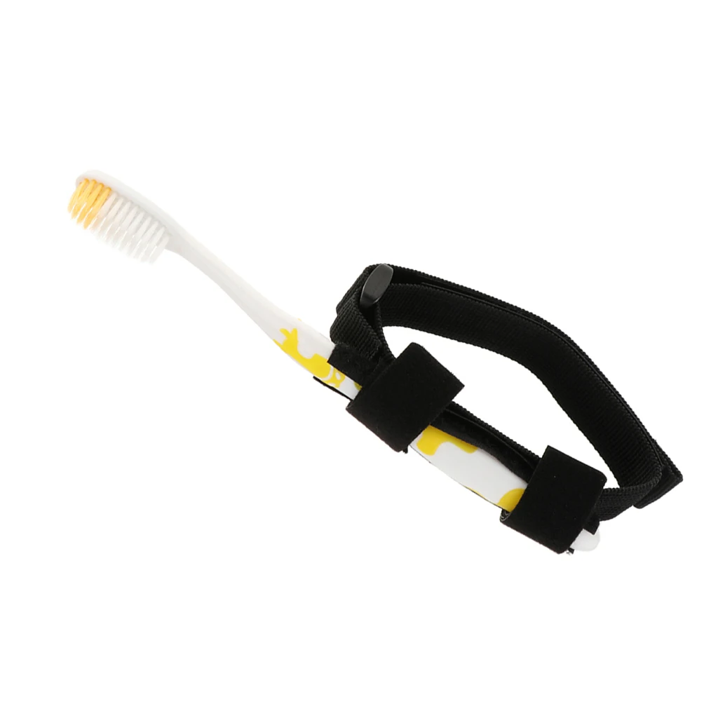 Hand Strap Cuff Toothbrush for Hand Tremors Arthritis Elderly Daily Living, Adaptive Utensil for Children