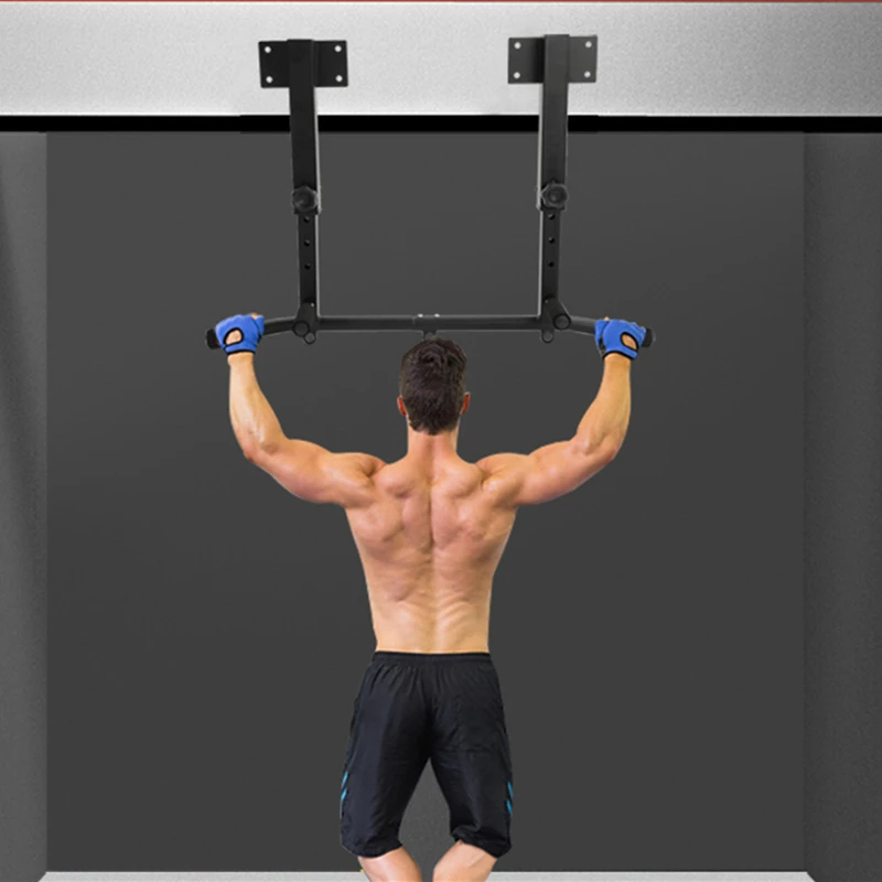 Adjustable Wall Mounted Fitness Horizontal Bar， Multi-functional Chin Up Bars， Home Gym Workout Pull-up Device Frame