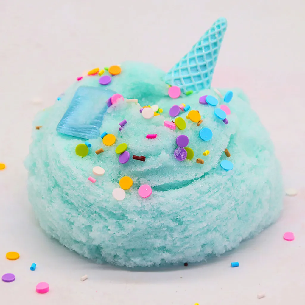Cotton Candy Cloud Ice Creamcone Slime Swirl Scented-Clay Toys Decompression educational toys for children #A