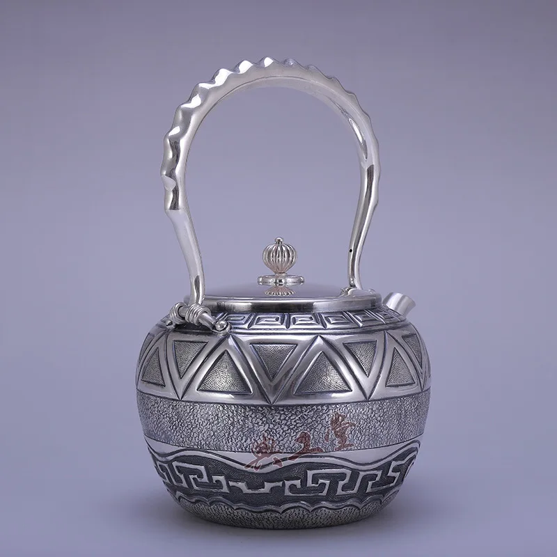 Чайник, чайник из нержавеющей стали, серебряный чайник, чайник для горячей воды, чайник для чая 900 мл воды, чайный набор кунг-фу
