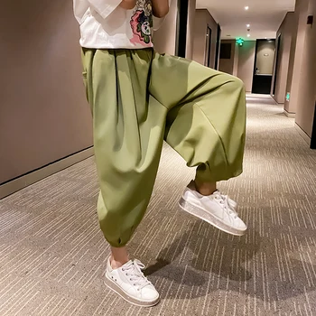 

2020 Summer New Korean Kids Pants for Girls Thin Loose Ankle-length Pants Casual Trousers Fashion Teenage Girls Clothing 8 to 16