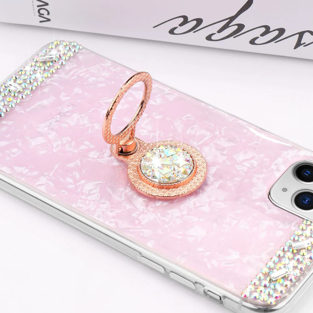 LLZ.COQUE чехол с кольцом для Iphone 11 Pro Xs Max Xr X 7 8 Plus 6 6s Кристальные стразы Блестящий