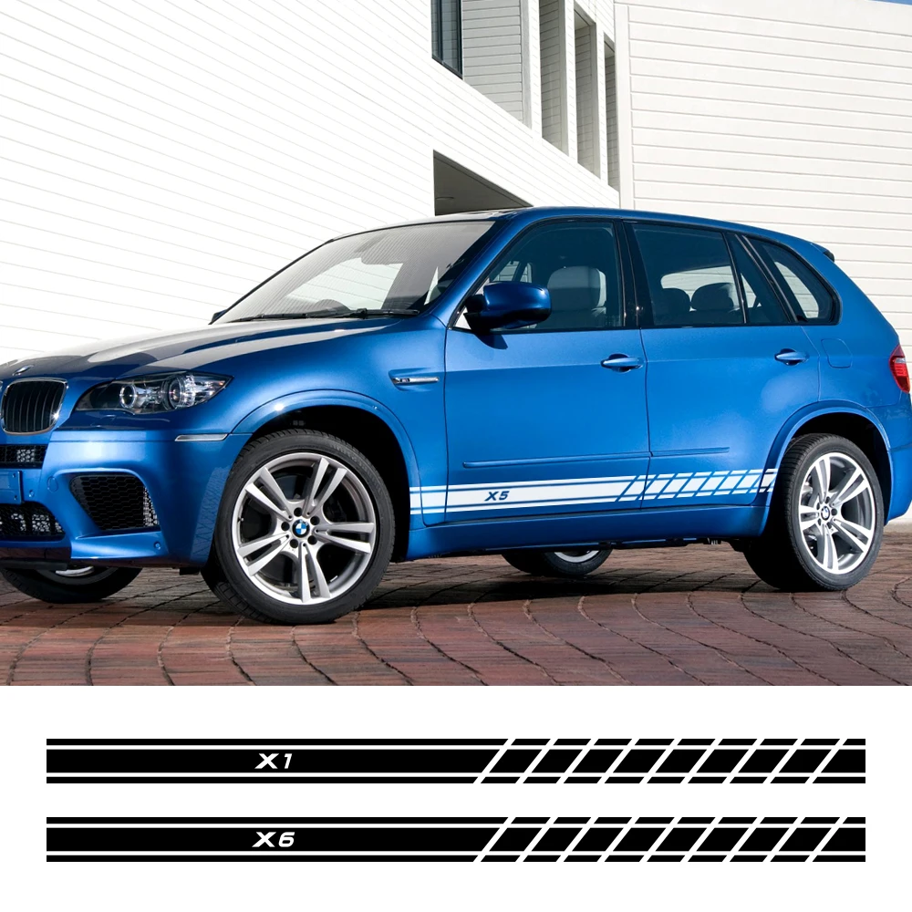 Наклейки на автомобильные двери и боковые юбки 2 шт. наклейки для BMW X5 E70 E53 F15 X3 F25 E83