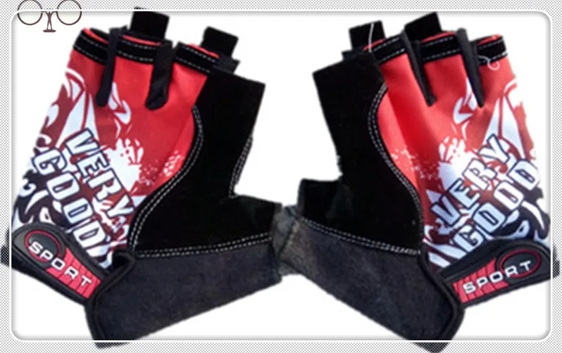 Red size L Модные перчатки, полупальчиковые зимние варежки без пальцев, мужская женская перчатка для упражнений, мужские перчатки Guantes Ciclismo - Цвет: Red size L