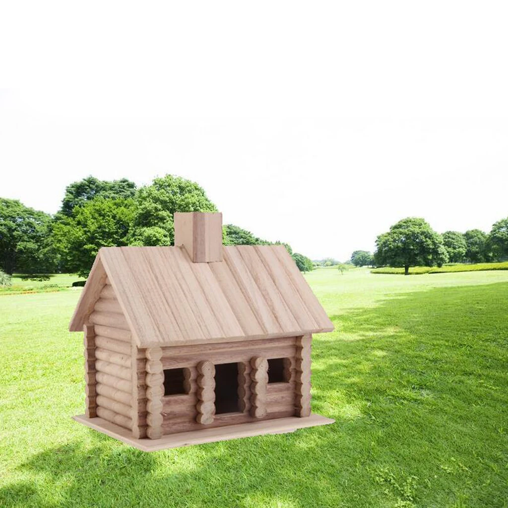 Handmade Larger Bird House Wooden Bird Nesting Box Home Garden Ornament