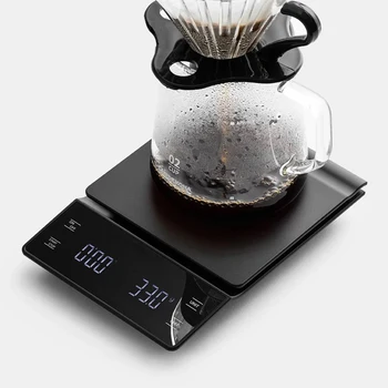 

Drip Coffee Scale with Timer Portable Electronic Digital Kitchen Scale High Precision LCD Weight Balance Electronic Scales 3kg