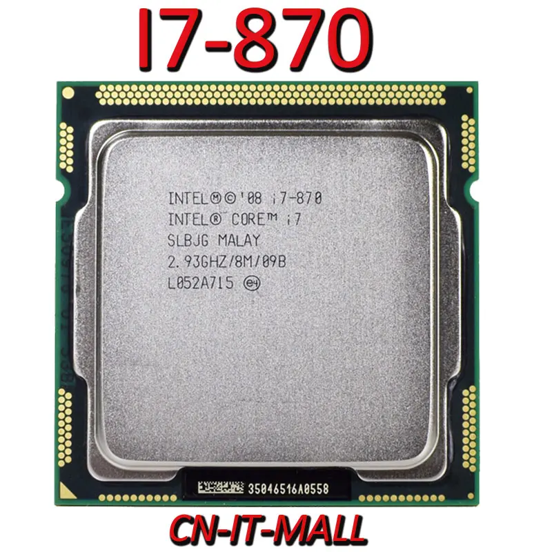 Процессор Intel Core I7 870 CPU 2 93G 8M 4 8 Thread LGA1156|Компьютерные кабели и разъемы| |
