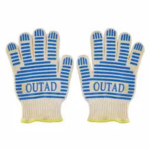 Working Safety Gloves Heat-resistant Gloves Heat Resistant Protective Waterproof BBQ Set 5 Finger Gloves For Home Work