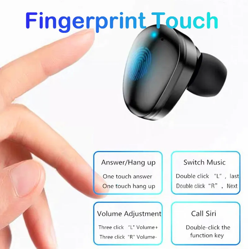 Bluetooth Earphone True Wireless Earbuds headset Stereo Sport Mini Headphones Waterproof Headphone For iPhone xiaomi huawei