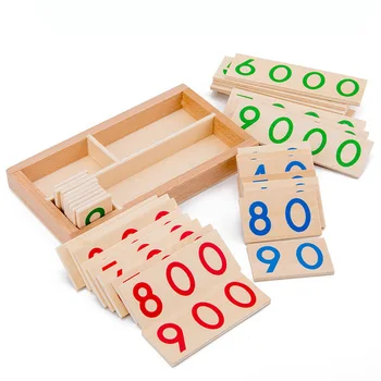 

Number Digital 1-9000 Wooden Cards Funny Toys For Students Learning Educational Early Educational Toys Small Size