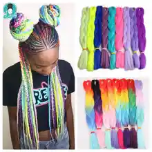 Роскошные плетеные волосы, 10 шт./лот, 24 дюйма, коричневый, блонд, серый, зеленый, два тона, Омбре, косички, синтетические, крючком, огромные косички