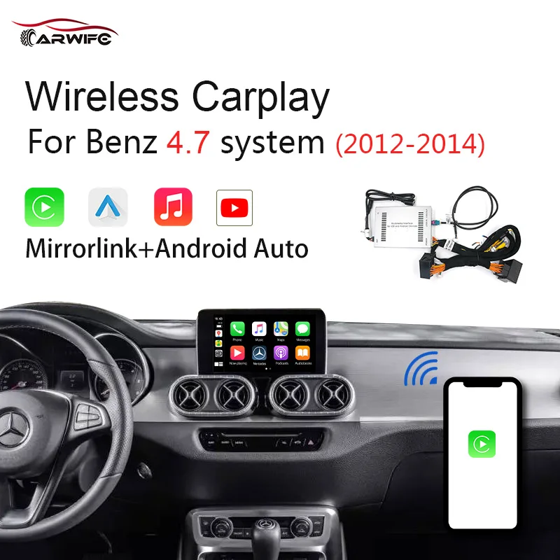 

Wireless Carplay Android Auto Multimedia player for Mercedes Benz NTG4.7 2010-2014 GLA A GLC C B E CLS GLE GL Car Play IOS 13