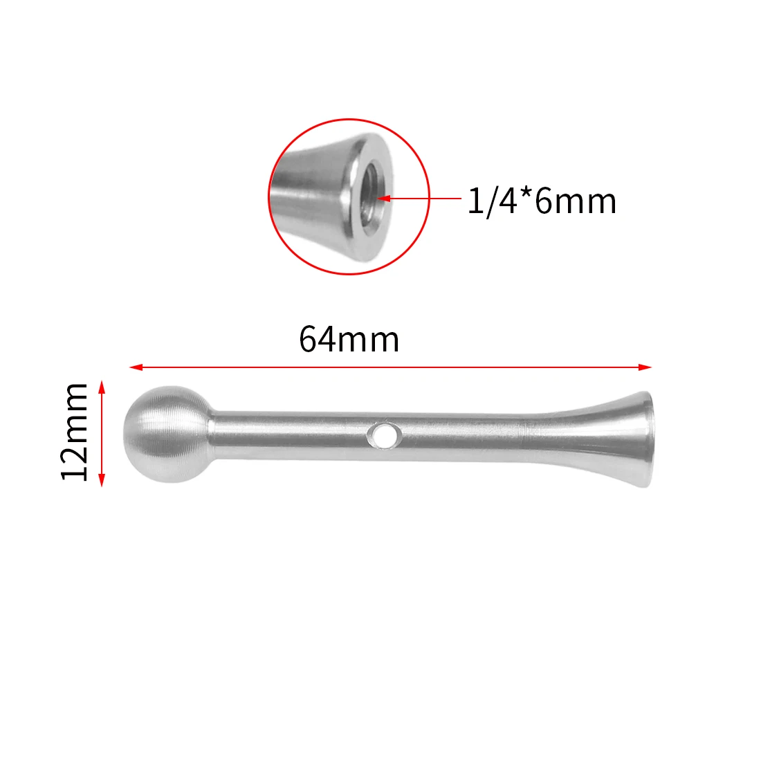 12mm 볼 스터드 엔드 볼트 스테인레스 듀얼 헤드 1/4 스크류 모니터 짐벌 클램프, 핫슈 카메라 브래킷 매직 암 연장로드