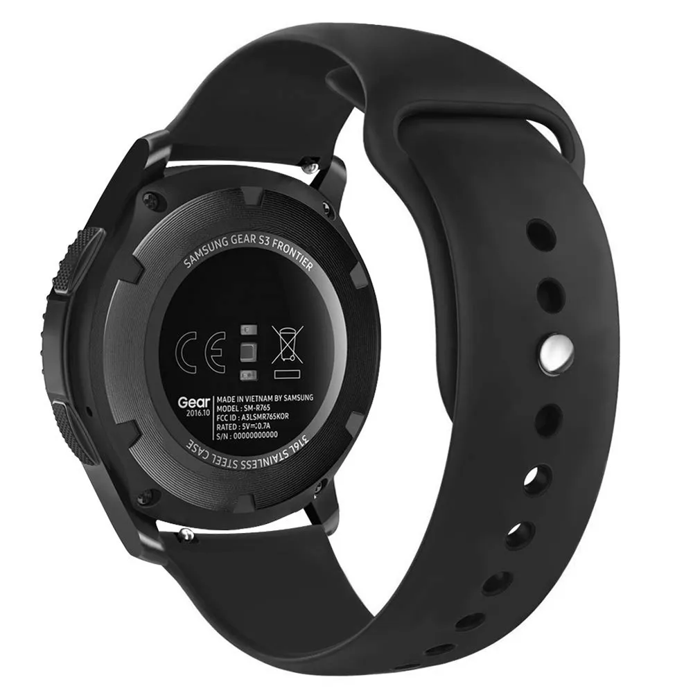 Совместим с samsung Galaxy Watch 46 мм полосы 22 мм спортивные силиконовые ремешки браслеты браслет для gear S3 классический frontier