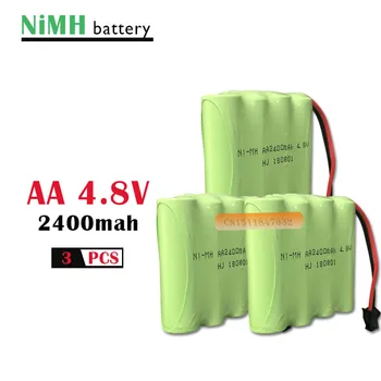 

3pcs 4.8v NI-MH battery 2400mAh high quality batteries aa nimh rechargeable battery for Remote control electric toys tool led