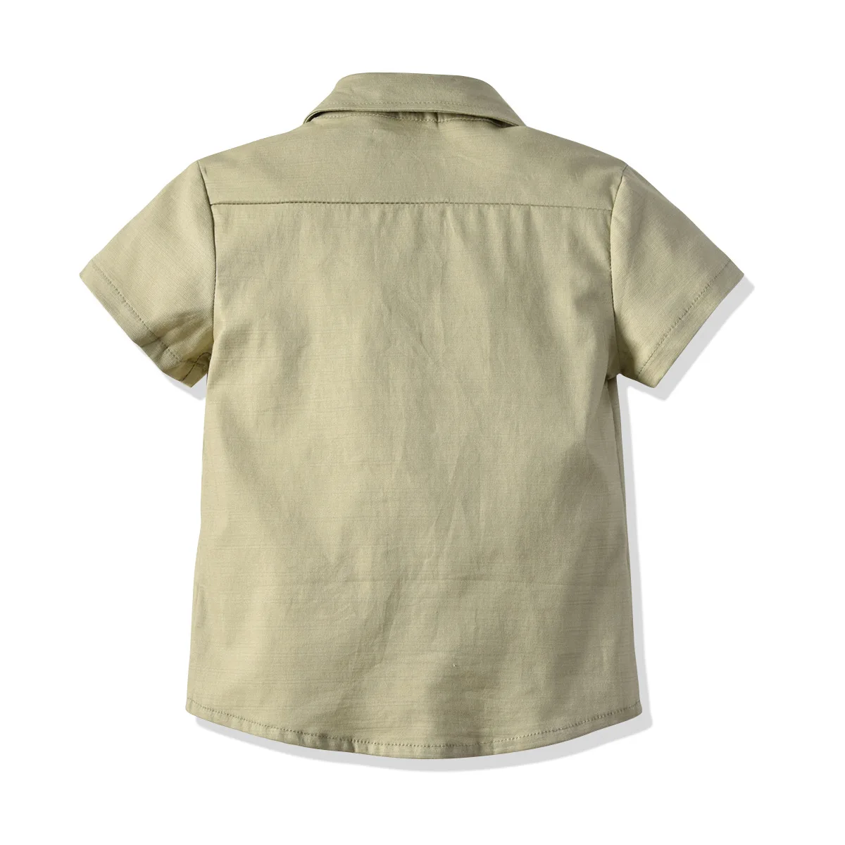 BOY'S Clothes with Short Sleeves Cotton Shirt New Style Gentleman Bowtie Childrenswear CHILDREN'S Shirt Child Cardigan Two-Piece