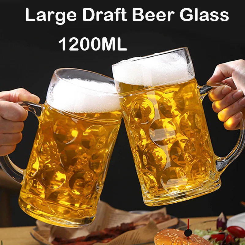 Large Beer Glasses for Men -Set of 4, 20 Ounce Can Shaped Glass for Beer or  Ice Coffee - Traditional Vintage Glass without Handle,Tumbler Beer Glasses  