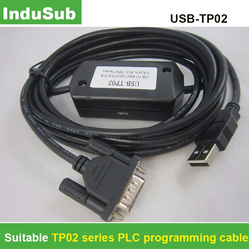 

Compatible USB-TP02 USB TP02 USB/RS422 Adapter for TP02 series PLC USBTP02 Programming Cable 2.5M