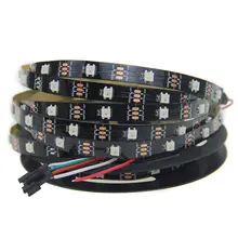 Ws2812b rgb led 스트립 라이트 30 픽셀/메터 디지털 프로그래밍 가능, aclorol ws2812b 개별적으로 주소 지정 가능 16.4ft 150 5050 rgb smd p(China)