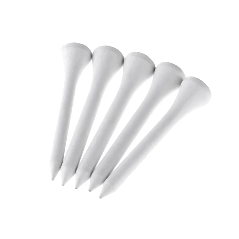 100Pcs/Set Golf Tees White Solid Wooden Golf Ball Nails Outdoor Sports Golf Tees Supplies Golf Accessories For Golfer 70Mm