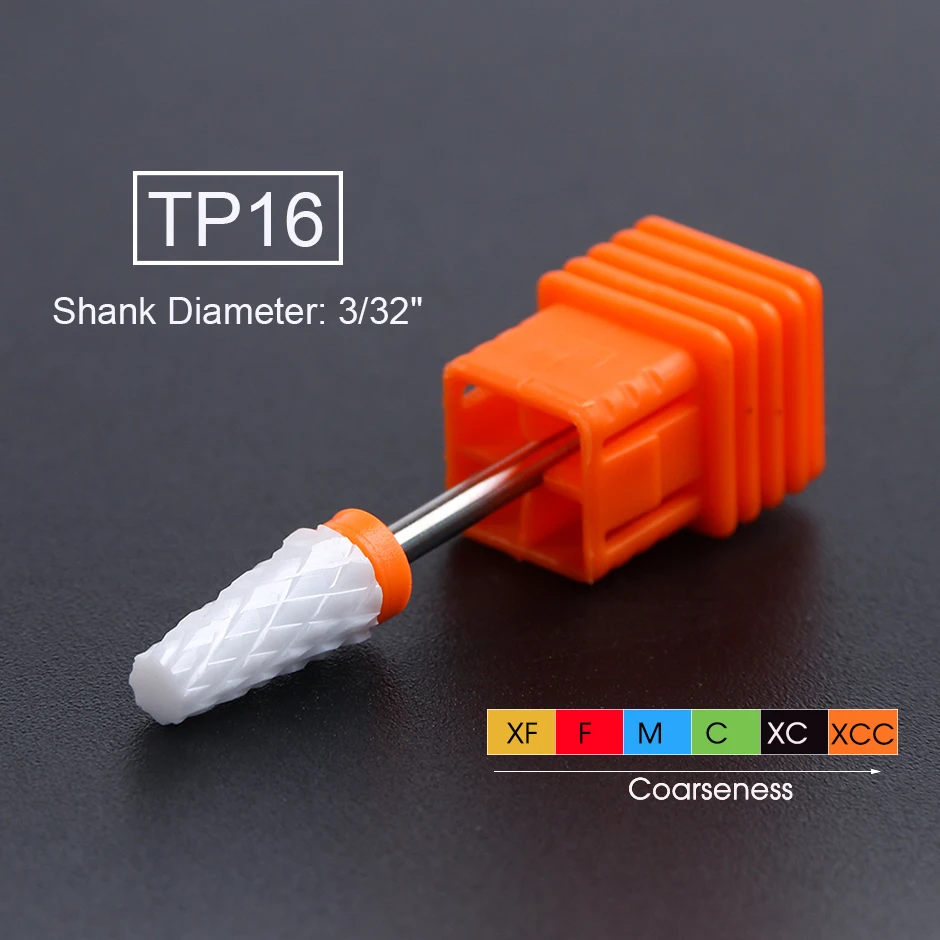 1 шт. керамический маникюрный резак карбидные сверла для ногтей Набор для кутикулы Электрический педикюр для снятия лака белый зонтик заусенцы CHTP01-16 - Цвет: TP16