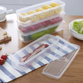 

Noodles Storage Box Container Plastic Transparent Multi-Function Home Kitchen Refrigerator Fresh Storage Box