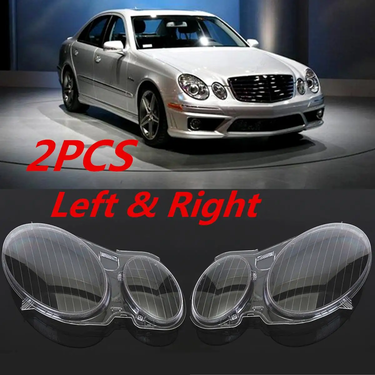 Новая крышка для фар W211 стеклянная объектива автомобиля Benz E240 E200 E350 E280 E300 2006-2008