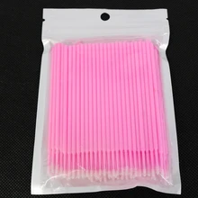 Одноразовые кисти для макияжа Набор с тампоном для 100 шт./упак. Microbrushes клей для наращивания ресниц Инструменты ресниц удаление инструмент не оставляет ворсинок