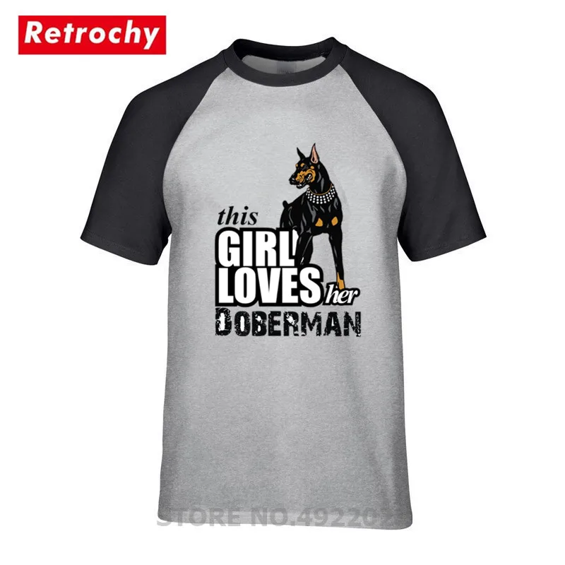 Потрясающая футболка Doberman новая модная с изображением собаки животного питомца