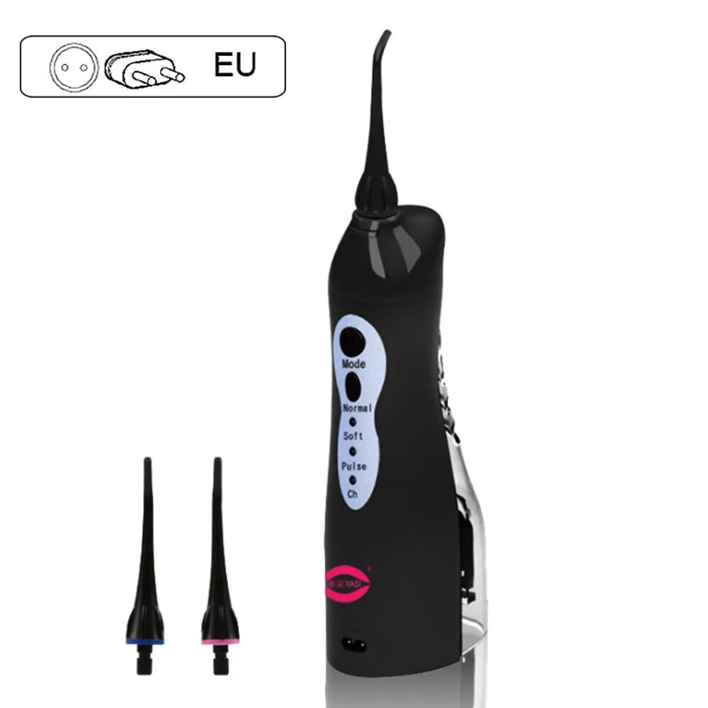 Rechargeable Portable Water Dental Water Cleaning Tooth Portable Oral Irrigator Dental Care Device Teeth Cleaning Oral Irrigator - Цвет: Black EU Plug
