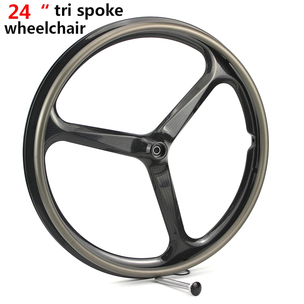 Roda De Fibra De Carbono 24er, Cadeira De Rodas De 24 Polegadas, Com Aro De  3 Roda Em Carbono - Roda De Bicicleta - AliExpress