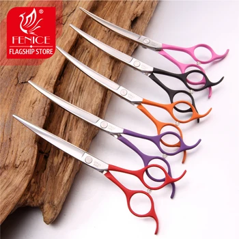 

Fenice 6.5 inch professional pet curved scissors for dog scissors grooming cutting shears makas