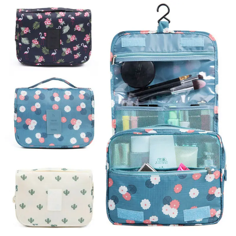  US Travel Makeup Cosmetic Bag Toiletry Wash Case Organizer Storage Hanging Pouch Waterproof HOT