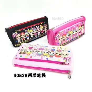

LOL Surprise Doll Creative Double Zipper Pen Bag Fabric Cartoon Multifunctional Storage Bag Utility Stationery Bag Pencil Case