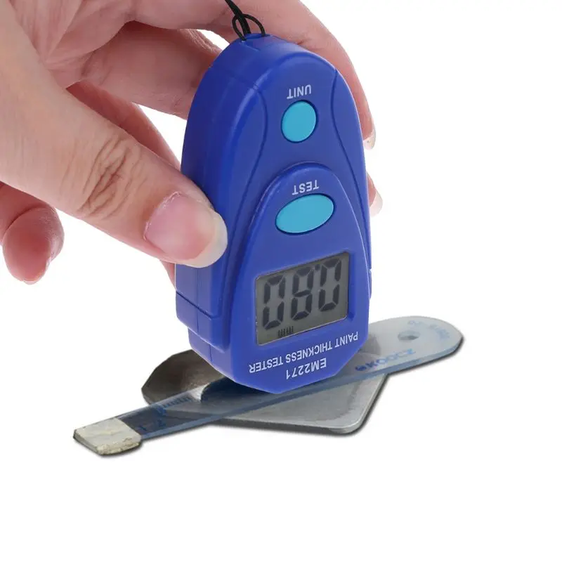 EM2271A EM2271 Mini LCD Digital Automobile Thickness Gauge Car Paint Tester Display Thickness Coating Meter Testing Instrument