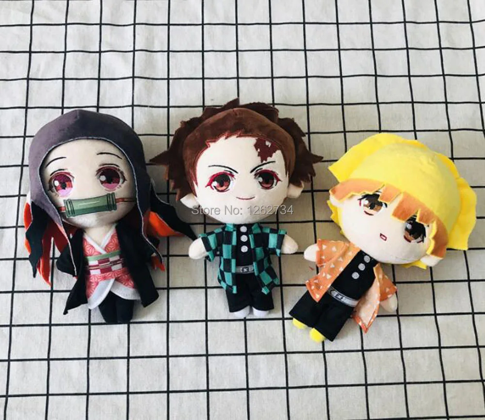EMS 100/лот Kimetsu no Yaiba Nezuko Tanjirou Douma Makomo Kochou Shinobu Косплей 20 см Плюшевые игрушки куклы