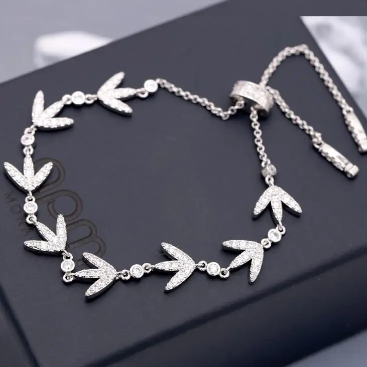 Персональный браслет с листьями bay женский классический простой темперамент выдвижной аксессуары для рук