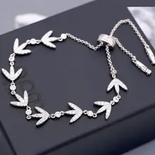 Персональный браслет с листьями bay женский классический простой темперамент выдвижной аксессуары для рук