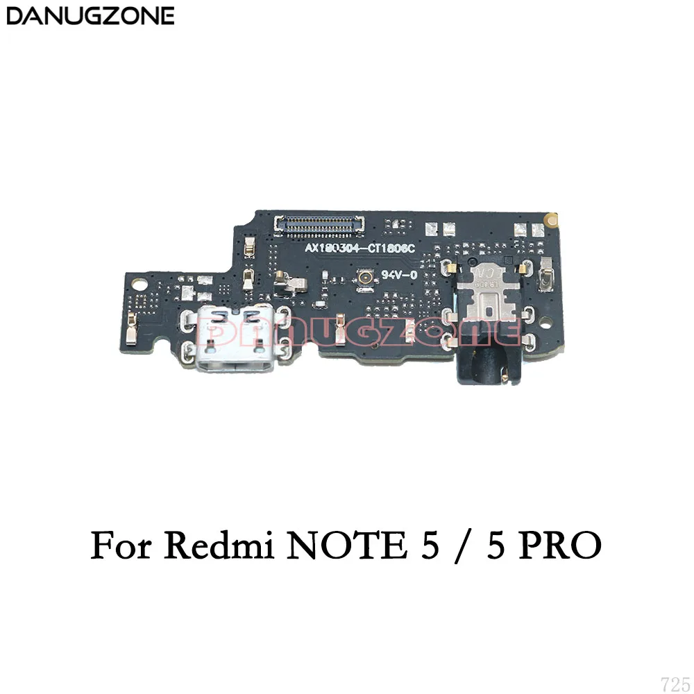 Usb разъем для зарядки док-станции Плата для зарядки гибкий кабель с аудио разъемом для наушников для Xiaomi Redmi NOTE 5 Pro/Redmi NOTE 5A - Цвет: For Redmi Note 5