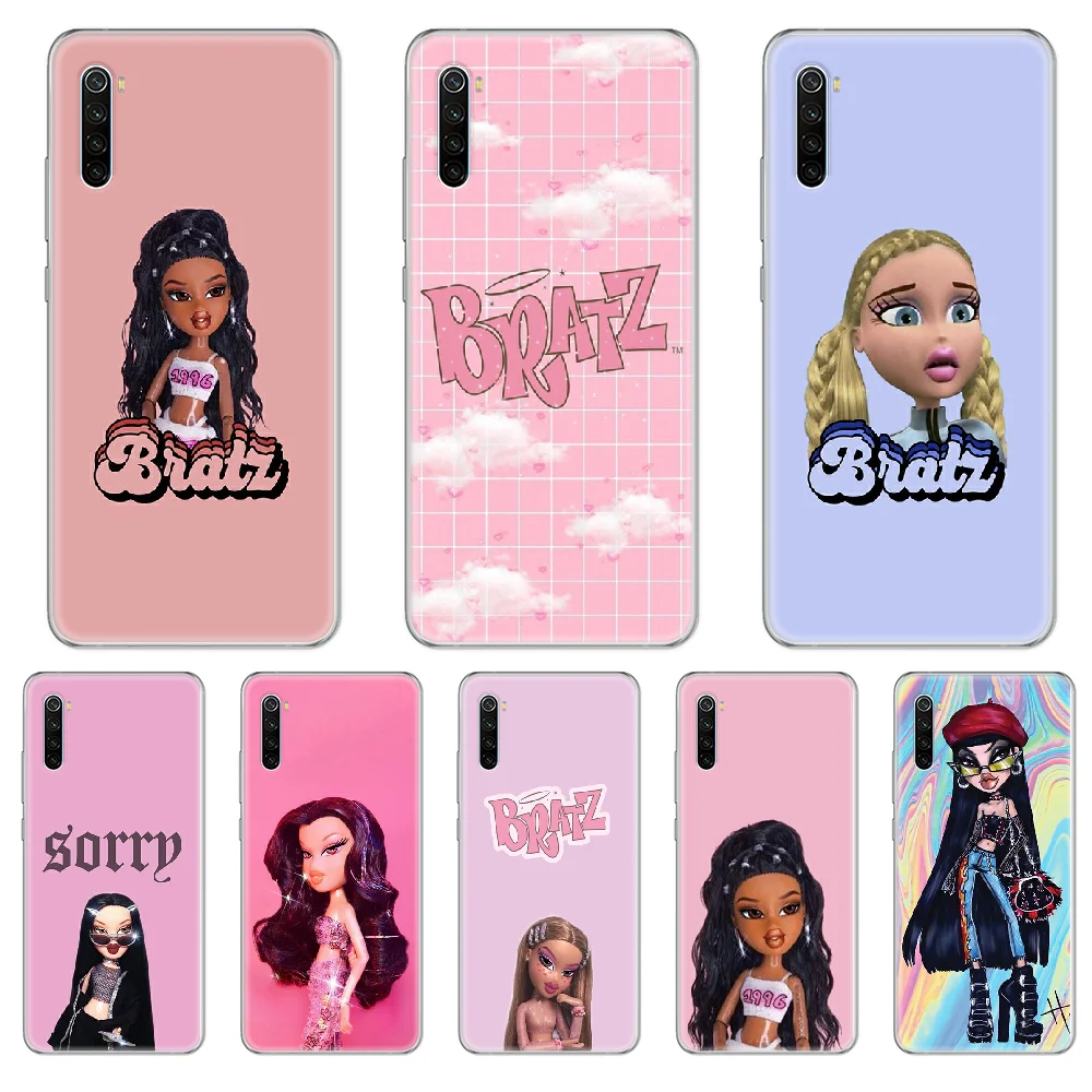 

Fashion Brand Doll Bratz Phone Case cover For xiaomi Redmi 3S 4A 5A 6A 5 Plus 4X 7 8 8a CC9 K20 Pro K30 transparent cell cover