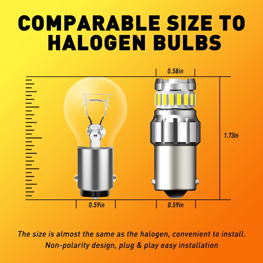 OXILAM 2PCS 1156 P21W 7506 BA15S LED 전구 Canbus Anti-Hyperflash 자동차 자동 전구 브레이크 램프 역방향 조명 DRL 6500K 화이트